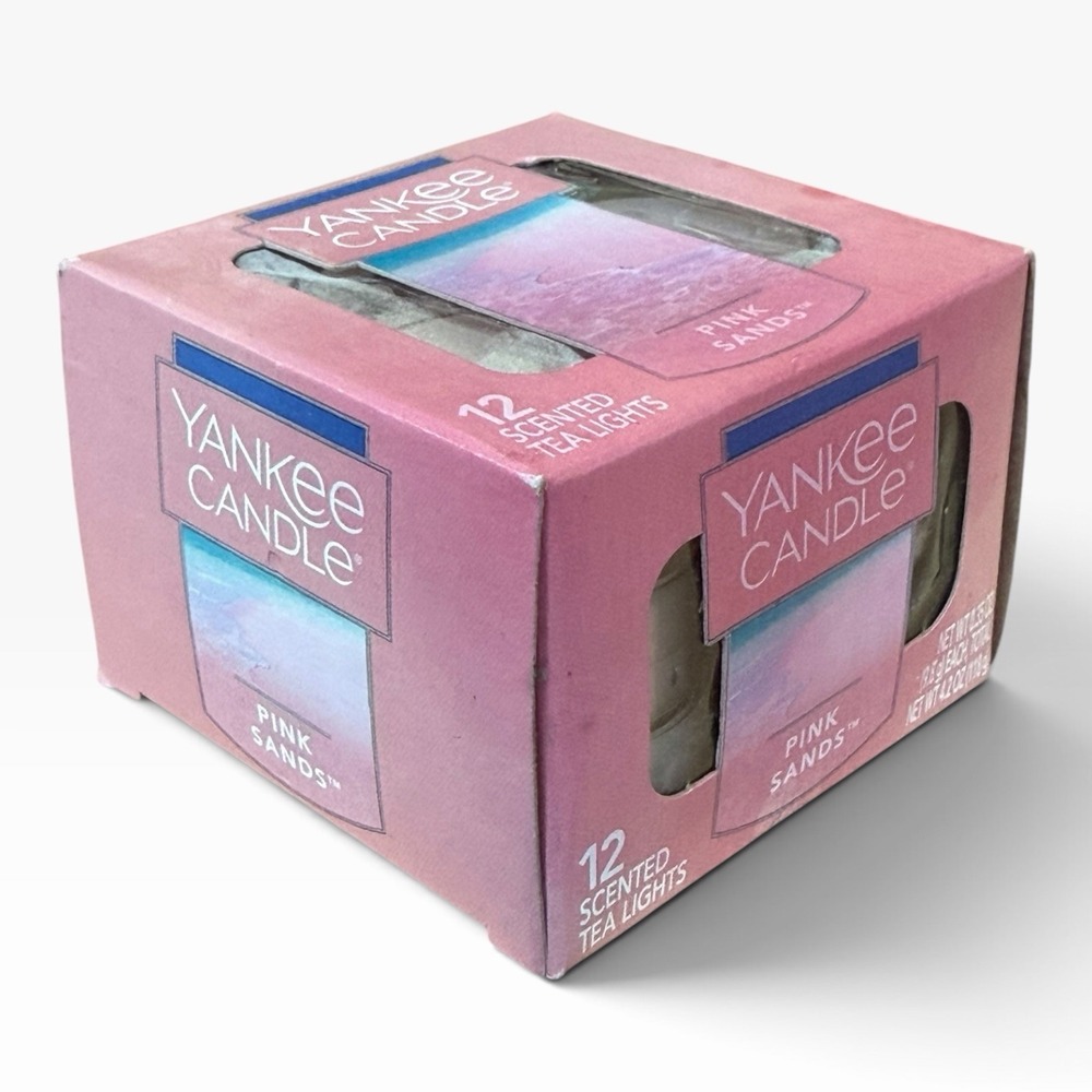 Yankee Candle Pink Sands Scented Tea Lights Box Of 12 NEW Candles - Picture 3 of 3